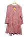 Juliet Dunn Size 1/S Pink & White Cotton Long Sleeve Scallop Detail Dress Pink & White / 1/S