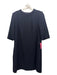 Goat Size 8 Navy Blue Wool Rolled Collar Half Sleeve Shift Dress Navy Blue / 8