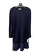 Tory Burch Size M Navy Blue Wool & Polyamide Blend Rib Knit Gold Grommet Dress Navy Blue / M