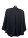 Theory Size Medium Black Silk Half Sleeve Zip Front Top Black / Medium