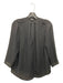 Theory Size Medium Black Silk Half Sleeve Zip Front Top Black / Medium