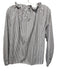 Ann Mashburn Size S White, Blue & Brown Cotton Striped Long Balloon Sleeve Top White, Blue & Brown / S