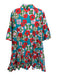 La Double J Size M Blue, Red, Multi Cotton Long Sleeve All Over Print Dress Blue, Red, Multi / M