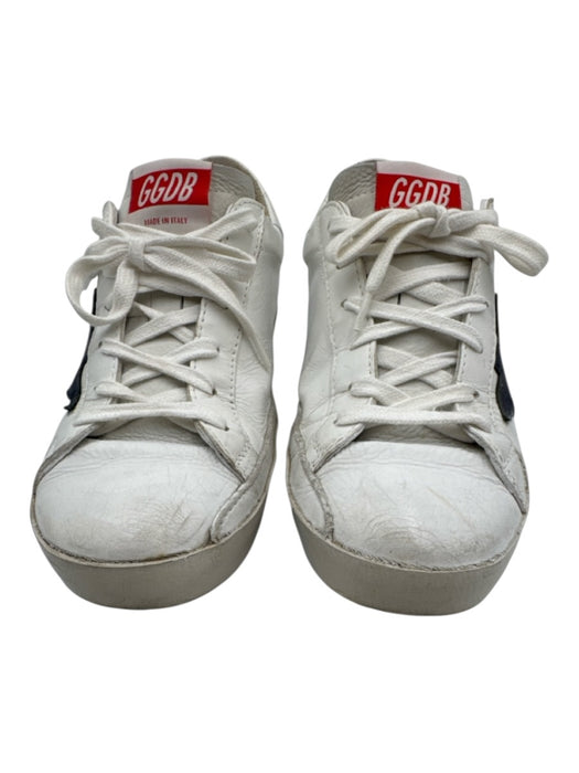Golden Goose Shoe Size 37 White & Black Leather Lace Up Star Superstar Sneakers White & Black / 37