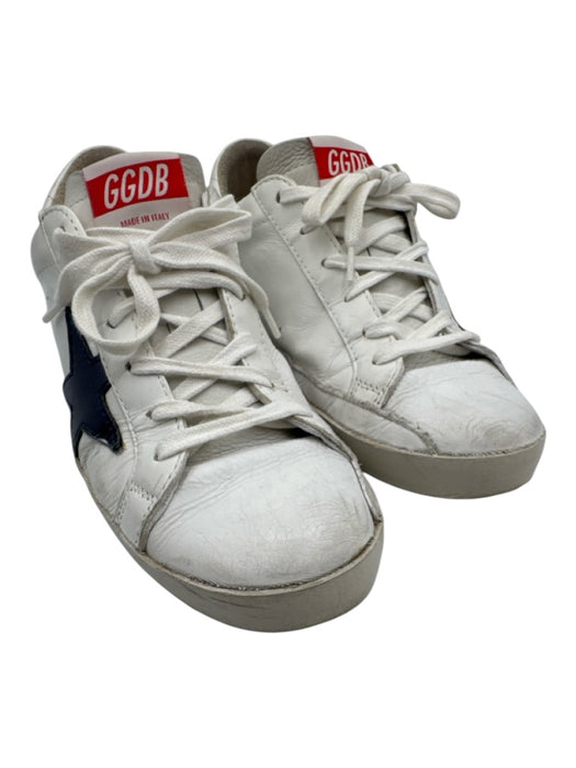 Golden Goose Shoe Size 37 White & Black Leather Lace Up Star Superstar Sneakers White & Black / 37