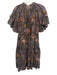 Ulla Johnson Size 8 Beige, Black & Multi Cotton Blend Botanical Dress Beige, Black & Multi / 8