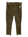 Mother Size 29 Olive Green Cotton & Polyester Zip Fly High Waist Pants Olive Green / 29