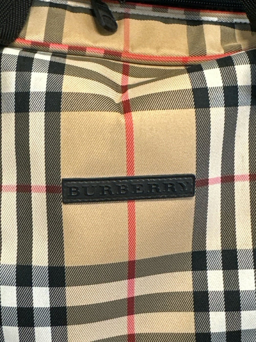Burberry Golf Beige, Red, & Black Canvas Zip Top Novacheck Compartments Bag Beige, Red, & Black / L