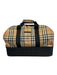 Burberry Golf Beige, Red, & Black Canvas Zip Top Novacheck Compartments Bag Beige, Red, & Black / L