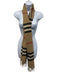 Burberry Tan, Red, Black Cashmere Rectangle Nova Check Fringe scarf Tan, Red, Black