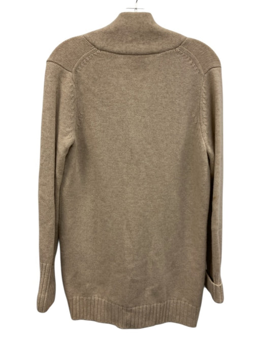 Ann Mashburn Size Medium Oatmeal Beige Cashmere Long Sleeve Button Front Sweater Oatmeal Beige / Medium