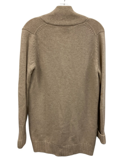 Ann Mashburn Size Medium Oatmeal Beige Cashmere Long Sleeve Button Front Sweater Oatmeal Beige / Medium