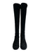Stuart Weitzman Shoe Size 7 Black Leather & Textile Round Toe Mixed Fabric Boots Black / 7