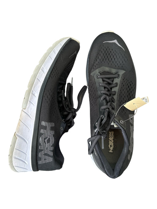 Hoka Shoe Size 9.5 Black & White Perforated Lace Up Athletic Sneakers Black & White / 9.5