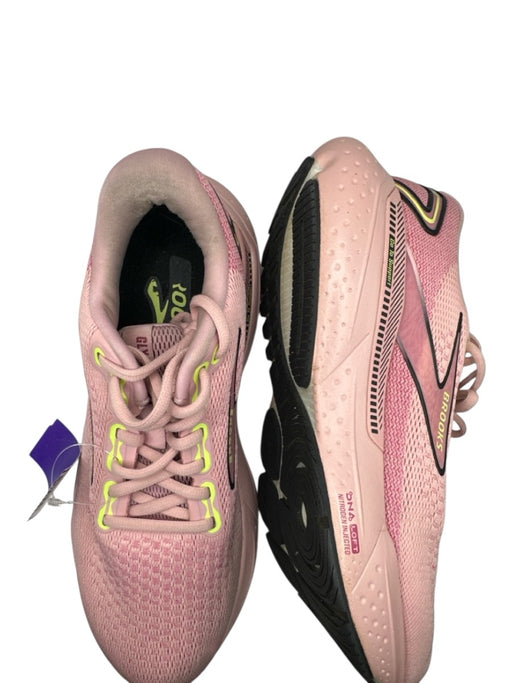 Brooks Shoe Size 9 Pink Rubber Sole Laces Lime Accent Running Sneakers Pink / 9