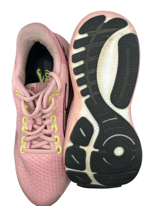 Brooks Shoe Size 9 Pink Rubber Sole Laces Lime Accent Running Sneakers Pink / 9