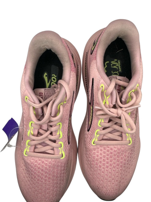 Brooks Shoe Size 9 Pink Rubber Sole Laces Lime Accent Running Sneakers Pink / 9