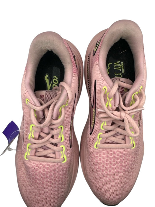 Brooks Shoe Size 9 Pink Rubber Sole Laces Lime Accent Running Sneakers Pink / 9