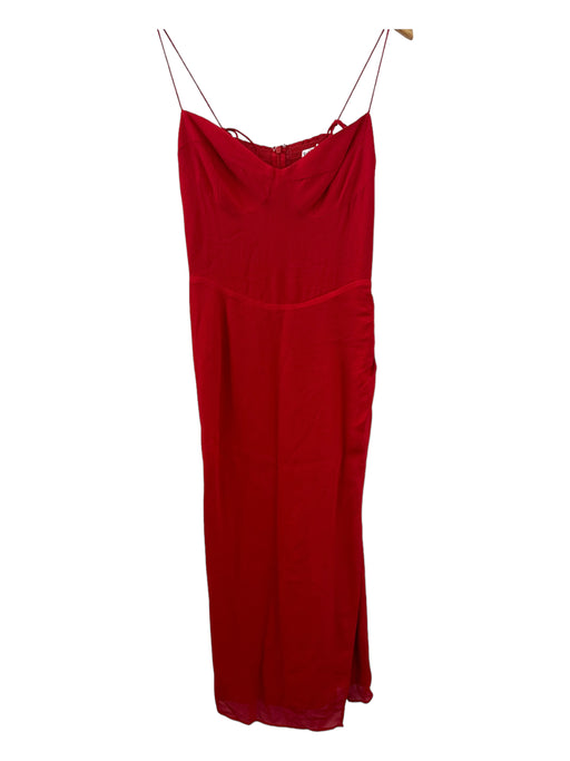 Reformation Size 10 Red Viscose Spaghetti Strap Sweetheart Neckline Maxi Dress Red / 10