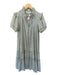 Hunter Bell Size S Sage Green & White Polyester Blend Short Sleeve Maxi Dress Sage Green & White / S