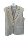 Dissh Size 8 Bone Polyester Blend Shoulder Pads Button Detail Vest Jacket Bone / 8