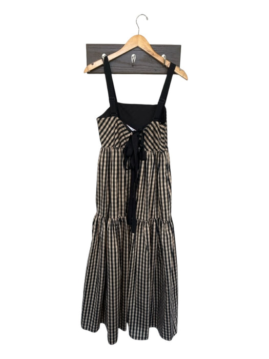 Hunter Bell Size 8 Tan & black Tencel Blend Adjustable Strap Striped Maxi Dress Tan & black / 8