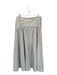 Staud Size 12 Cream & Brown Cotton Waist Band Striped Back Zip Maxi Skirt Cream & Brown / 12
