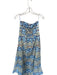 Palm Noosa Size 8 Blue & Red Linen Strapless Sea Animal Print Pleat Detail Dress Blue & Red / 8