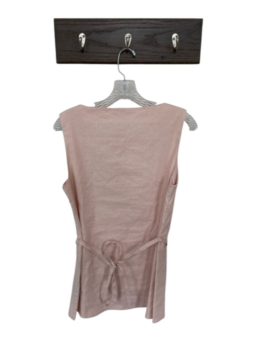 Rag & Bone Size M Blush Linen Blend Sleeveless Belted Tunic Top Blush / M
