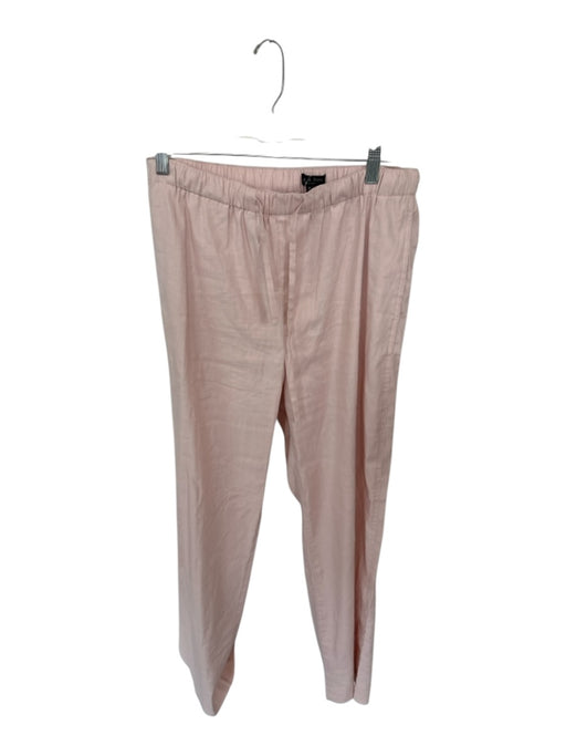 Rag & Bone Size M Blush Linen Blend Drawstring Wide Leg Pants Blush / M