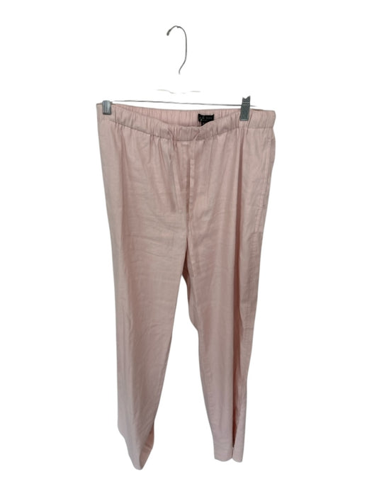 Rag & Bone Size M Blush Linen Blend Drawstring Wide Leg Pants Blush / M