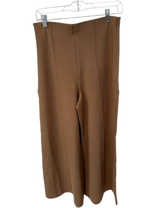 Quince Size L Camel Rayon Blend Side Zip High Waist Wide Leg Pants Camel / L