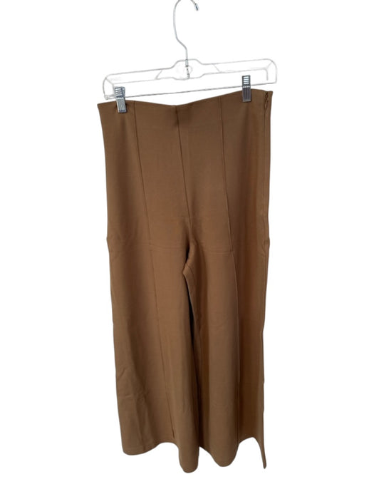 Quince Size L Camel Rayon Blend Side Zip High Waist Wide Leg Pants Camel / L