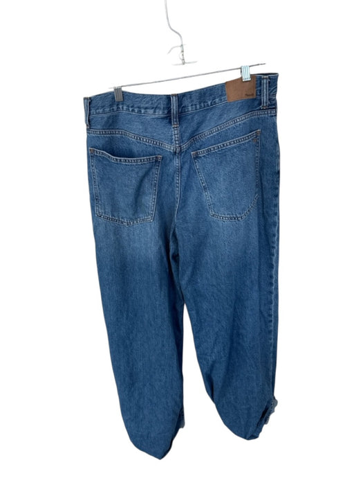 Madewell Size 31 Dark Wash Cotton High Waist Wide Leg Jeans Dark Wash / 31