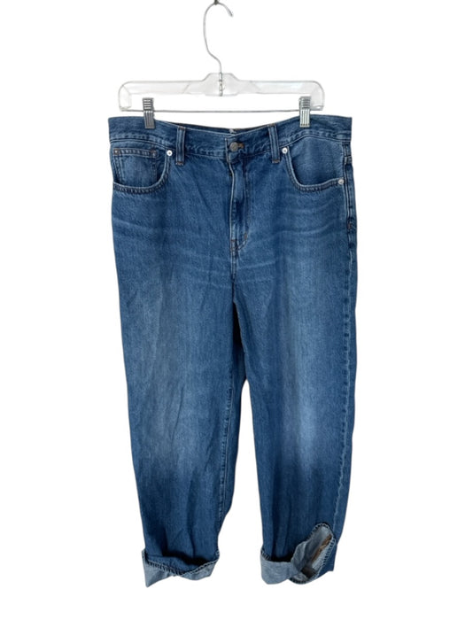 Madewell Size 31 Dark Wash Cotton High Waist Wide Leg Jeans Dark Wash / 31