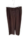 Quince Size 14 Chocolate Brown Recycled Polyester Blend High Waist Pleat Pants Chocolate Brown / 14
