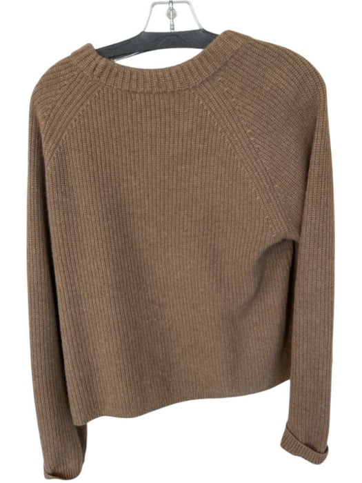 Quince Size L Brown Mongolian Cashmere Crew Neck Knit Long Sleeve Sweater Brown / L