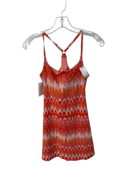 Outdoor Voices Size M Orange Nylon Blend Built in bra Swirls Athletic Dress Orange / M