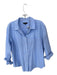 Quince Size L Light Blue Cotton Long Sleeve Button Down Front Pocket Top Light Blue / L
