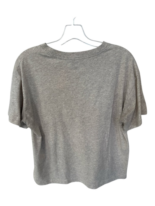 Jenny Kayne Size M Oatmeal Cotton Blend Short Sleeve Front Pocket Top Oatmeal / M