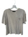 Jenny Kayne Size M Oatmeal Cotton Blend Short Sleeve Front Pocket Top Oatmeal / M