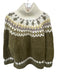 Rag & Bone Size M Green & Cream Alpaca Blend Turtle Neck Knit Sweater Green & Cream / M