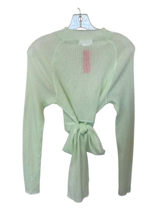 Lovers + Friends Size S Green Tencel Blend Mock Neck Metallic Long Sleeve Top Green / S