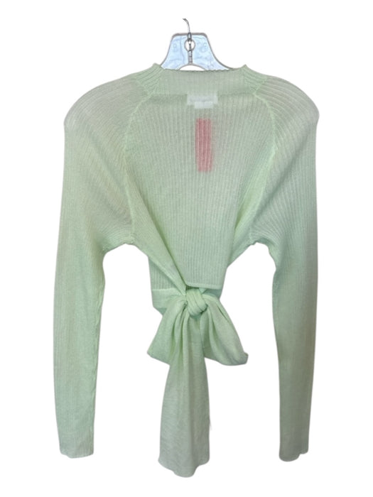 Lovers + Friends Size S Green Tencel Blend Mock Neck Metallic Long Sleeve Top Green / S