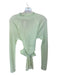 Lovers + Friends Size S Green Tencel Blend Mock Neck Metallic Long Sleeve Top Green / S