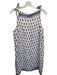 J. Crew Size S Cream & Purple Viscose Tie Straps Flowers Sleeveless Shift Dress Cream & Purple / S