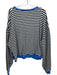 We The Free Size S Black & Blue Cotton Long Sleeve Striped Sweater Black & Blue / S