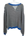 We The Free Size S Black & Blue Cotton Long Sleeve Striped Sweater Black & Blue / S