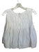 En Saison Size S white & tan Linen & Rayon Sleeveless Stitching Detail Top white & tan / S