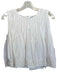 En Saison Size S white & tan Linen & Rayon Sleeveless Stitching Detail Top white & tan / S